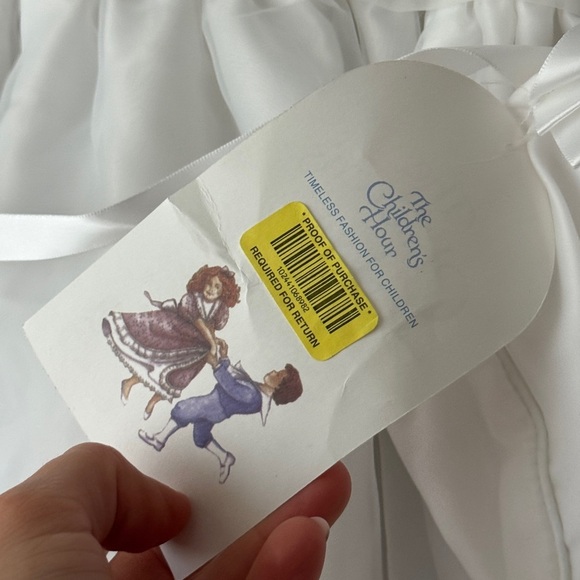 Christening Baptism gown dress newborn baby girl long organza flowers bonnet set - Picture 2 of 8